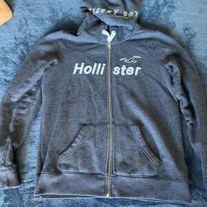 Hollister Navy Full-Zip Jacket